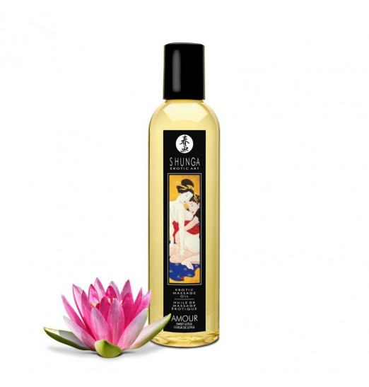 Массажное масло с ароматом цветков лотоса Amour Sweet Lotus - 250 мл.