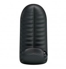 Черная вибронасадка на пальцы Abbott с ребристой поверхностью