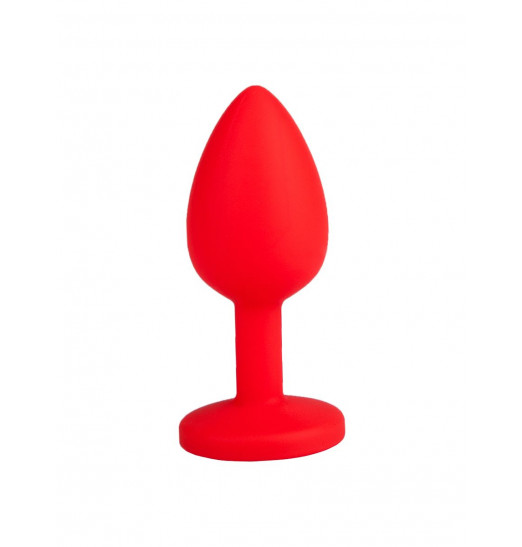 Красная анальная втулка с малиновым кристаллом - 7,3 см. Красная анальная втулка с малиновым кристаллом - 7,3 см.