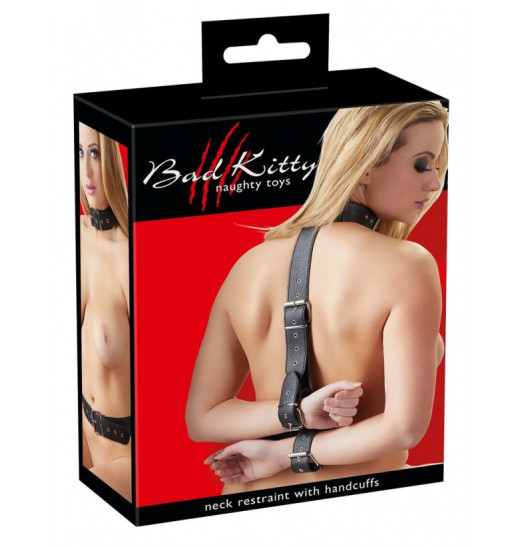 Фиксация на шею и запястья Bad Kitty Neck and Hand Restraints