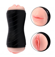 Двусторонний мастурбатор Gina в тубе - вагина и ротик