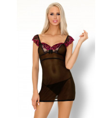 Полупрозрачная сорочка Kinge с украшенным кружевом верхом