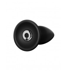 Чёрная малая анальная вибропробка Small Rechargeable Anal Plug - 10,9 см.