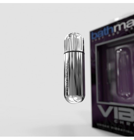 Серебристая перезаряжаемая вибропуля Bathmate Vibrating Bullet Vibe Chrome