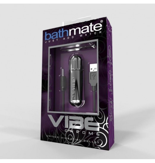 Серебристая перезаряжаемая вибропуля Bathmate Vibrating Bullet Vibe Chrome