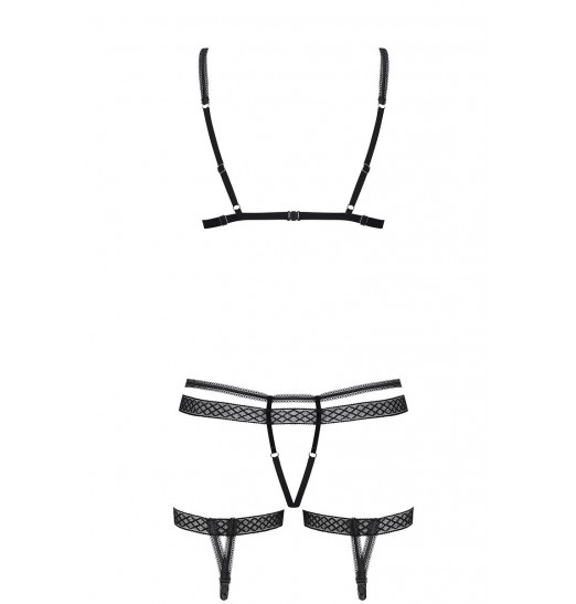 Игривый полупрозрачный комплект с гартерами