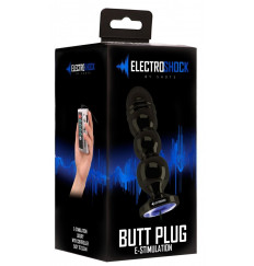 Темно-серая анальная пробка с электростимуляцией Bold Butt Plug - 14,1 см.