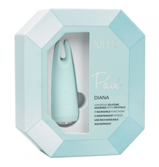 Нежно-голубой вибромассажер для стимуляции клитора Pave Diana