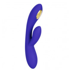 Фиолетовый вибратор с функцией электростимуляции Intimate E-Stimulator Dual Wand - 21,5 см.