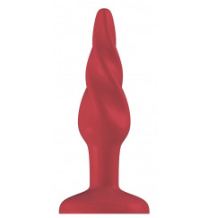 Красная витая анальная пробка Rounded 5 Inch - 12,7 см.