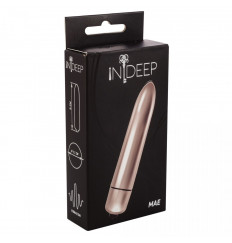 Серебристая вибропуля Mae - 9 см.