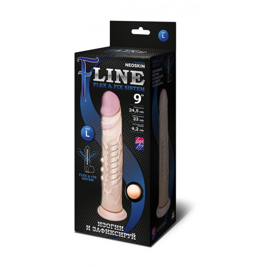 Фаллоимитатор без мошонки на присоске F LINE - 24,5 см.