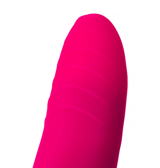 Розовый вибратор с подогревом для двойной стимуляции JOS NEGA - 22 см.