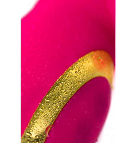 Розовый вибратор с подогревом для двойной стимуляции JOS NEGA - 22 см.