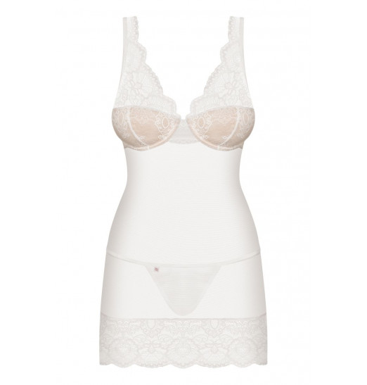 Полупрозрачная облегающая сорочка с лифом на косточках