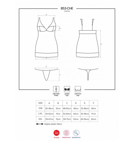 Полупрозрачная облегающая сорочка с лифом на косточках