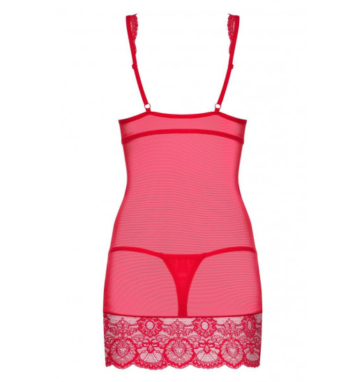 Полупрозрачная облегающая сорочка с лифом на косточках