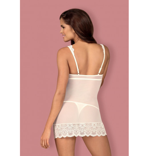 Полупрозрачная облегающая сорочка с лифом на косточках