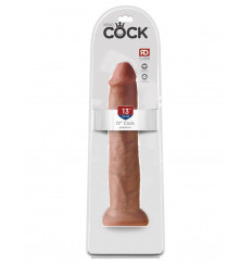 Кофейный фаллоимитатор-гигант на присоске  13  Cock - 33 см.