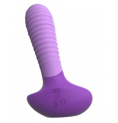 Сиреневый анальный вибратор с рёбрышками Petite Tease-Her - 11,9 см.