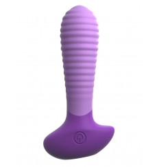 Сиреневый анальный вибратор с рёбрышками Petite Tease-Her - 11,9 см.