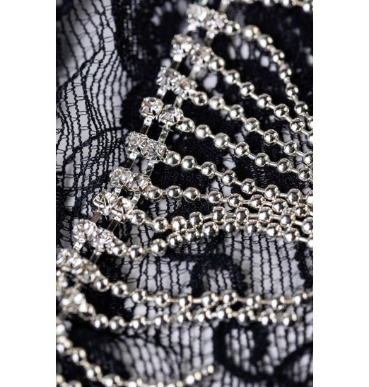 Трусики-стринги Candice с бахромой из стразов