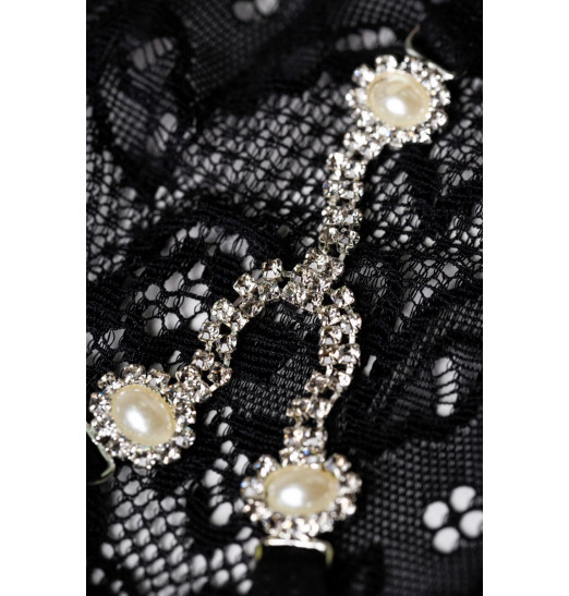 Трусики-стринги со стразами и бусинами Aileen