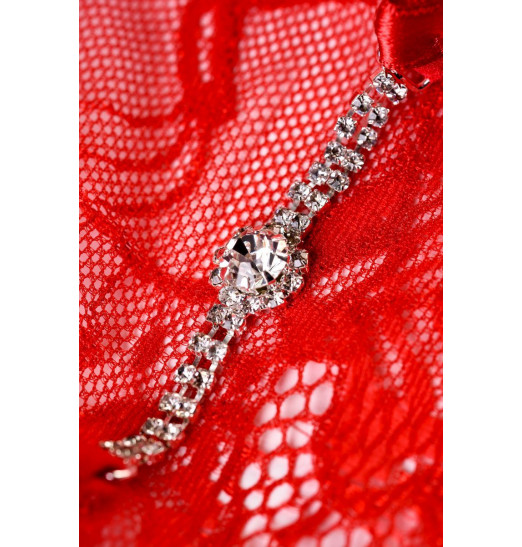 Трусики-стринги со стразами и кристаллом на поясе Amber