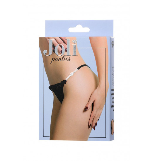 Трусики-стринги со стразами и кристаллом на поясе Amber