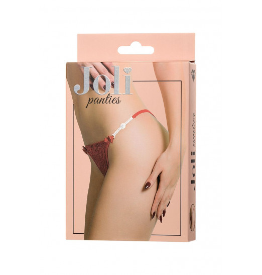 Трусики-стринги со стразами и кристаллом на поясе Amber