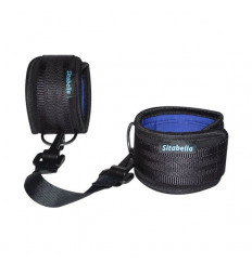 Чёрно-синие оковы на ноги из неопрена