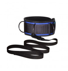 Сине-черный неопреновый ошейник с поводком