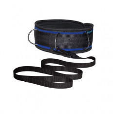 Сине-черный ошейник из неопрена с поводком