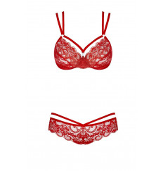 Секси-комплект из нежного цветочного кружева с тоненькими бретелями