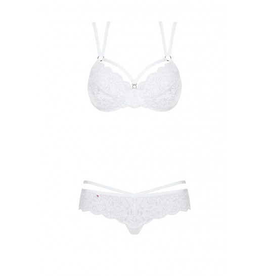 Секси-комплект из нежного цветочного кружева с тоненькими бретелями