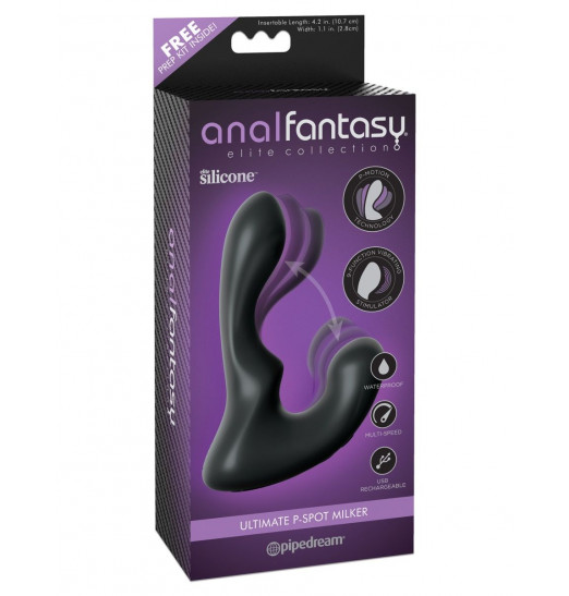 Черный анальный вибростимулятор P-Spot Milker - 14 см. Черный анальный вибростимулятор P-Spot Milker - 14 см.
