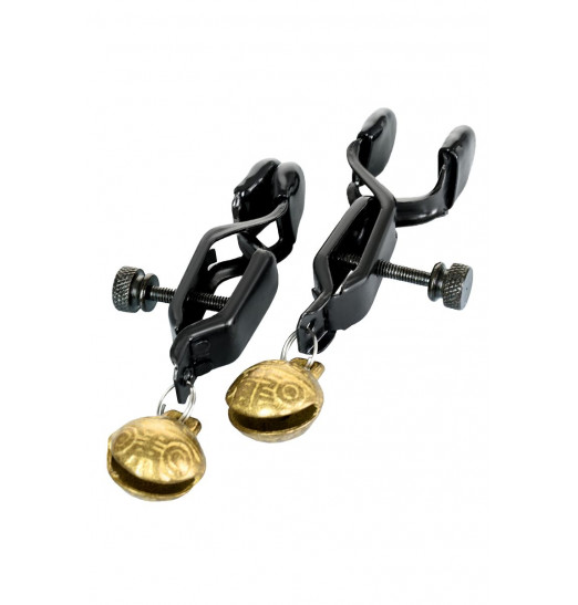 Черно-золотистые зажимы для сосков TOYFA Theatre