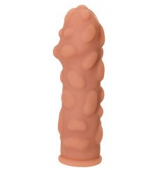 Телесная насадка на фаллос с крупными бугорками Extreme Sleeve 011 M-size - 14,7 см.