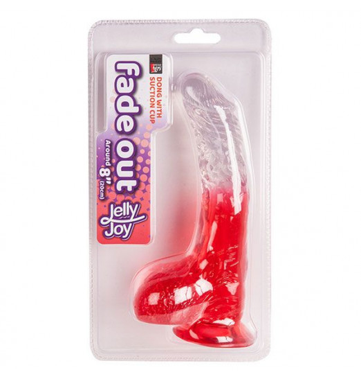 Красный фаллоимитатор с прозрачной верхней частью JELLY JOY FADE OUT DONG 8INCH - 20 см. Красный фаллоимитатор с прозрачной верхней частью JELLY JOY FADE OUT DONG 8INCH - 20 см.