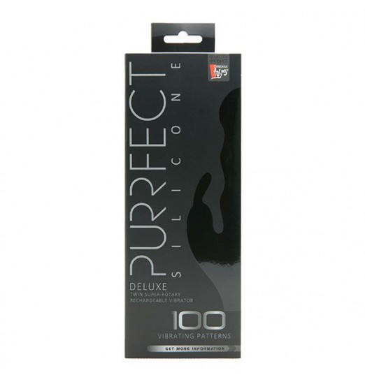 Фиолетовый вибратор с клиторальным стимулятором PURRFECT SILICONE DELUXE RABBIT 100FNCT - 20 см. Фиолетовый вибратор с клиторальным стимулятором PURRFECT SILICONE DELUXE RABBIT 100FNCT - 20 см.