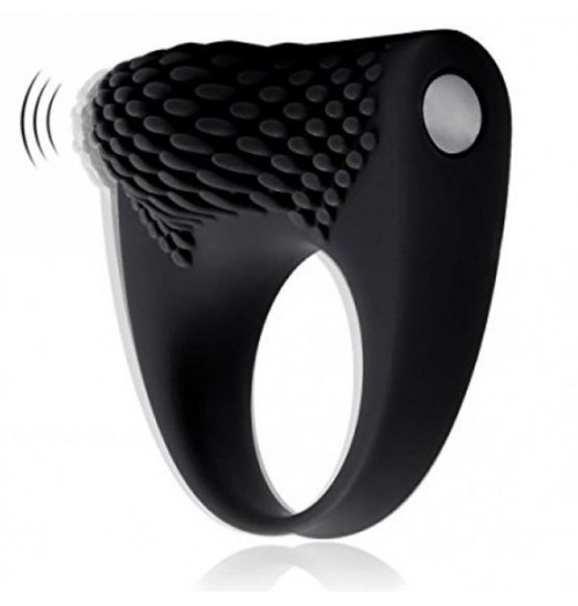 Чёрное эрекционное кольцо Zemalia Armour