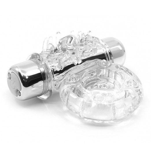 Прозрачное эрекционное виброкольцо BULLET COCKRING