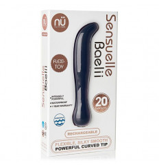 Темно-синий перезаряжаемый G-вибратор BAELLI - 12 см.