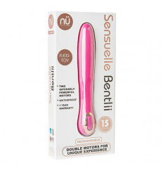 Ярко-розовый вибратор BENTLII - 14 см.