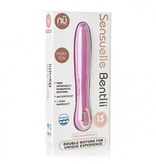 Сиреневый вибратор BENTLII - 14 см.