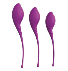 Набор из 3 фиолетовых вагинальных шариков PLEASURE BALLS   EGGS KEGEL EXERCISE SET
