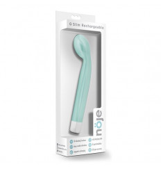 Зеленый вибратор G Slim Rechargeable - 18 см.