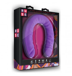 Фиолетовый двусторонний фаллоимитатор 18 inch Silicone Slim Double Dong  - 45,7 см.