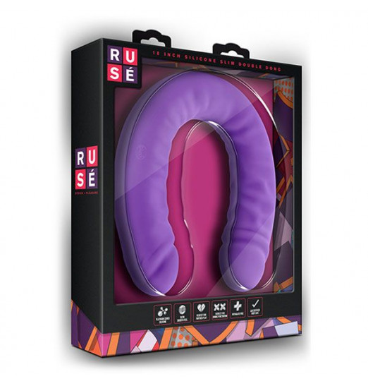 Фиолетовый двусторонний фаллоимитатор 18 inch Silicone Slim Double Dong - 45,7 см. Фиолетовый двусторонний фаллоимитатор 18 inch Silicone Slim Double Dong - 45,7 см.