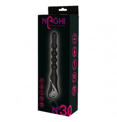Черный анальный вибратор NAGHI NO.30 - 26 см.